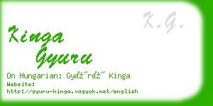 kinga gyuru business card